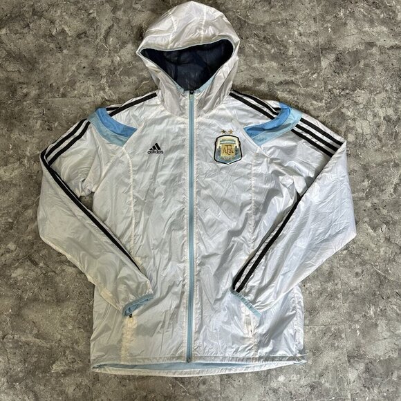 adidas Other - Authentic 2014 Adidas Argentina AFA Rain Jacket Medium World Cup Era Messi Era